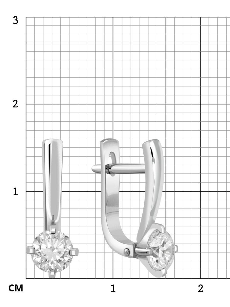 Серьги из белого золота с бриллиантами (042966)