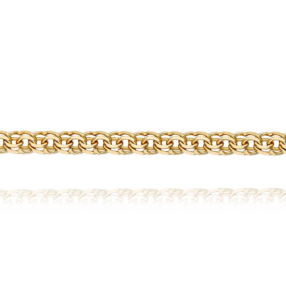 Цепь из жёлтого золота, плетение Гарибальди (047304)