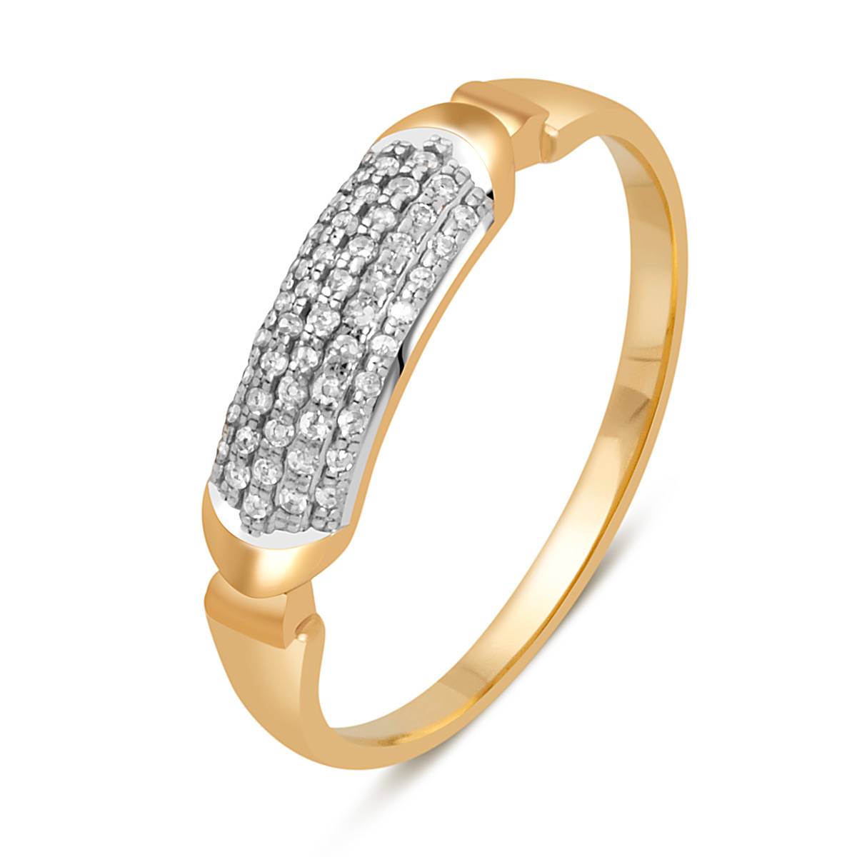 Кольцо из красного золота с бриллиантами (045293)