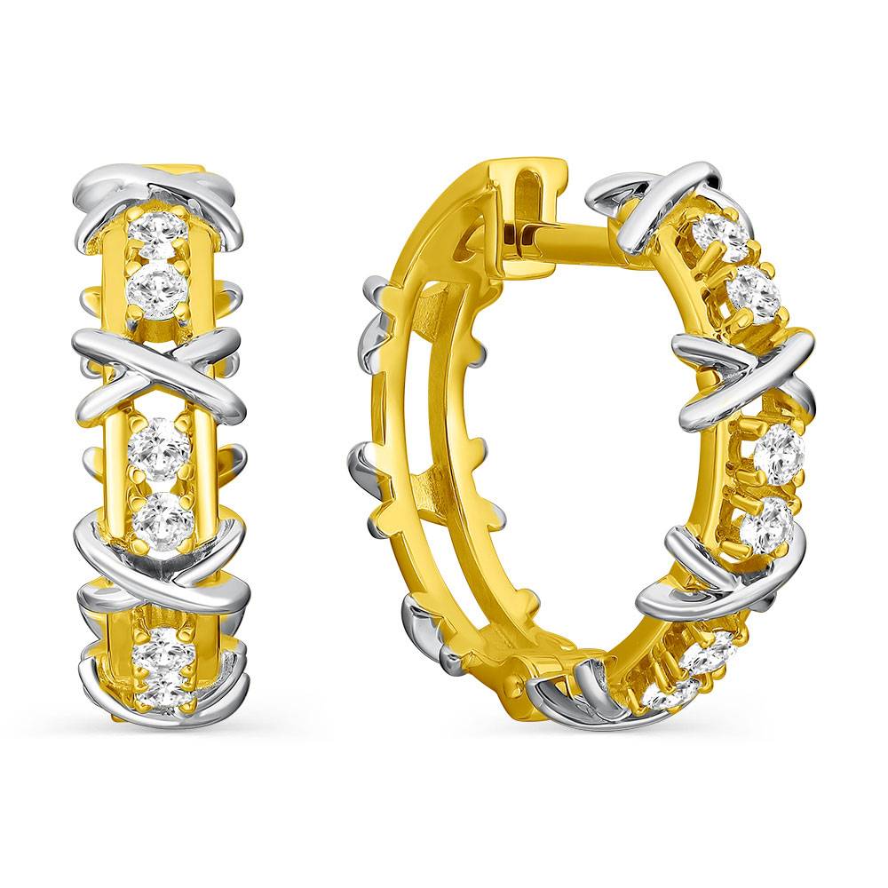 Серьги из жёлтого золота с бриллиантами (059882)