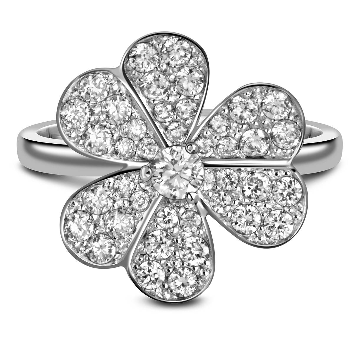 Кольцо из белого золота с бриллиантами (060958)