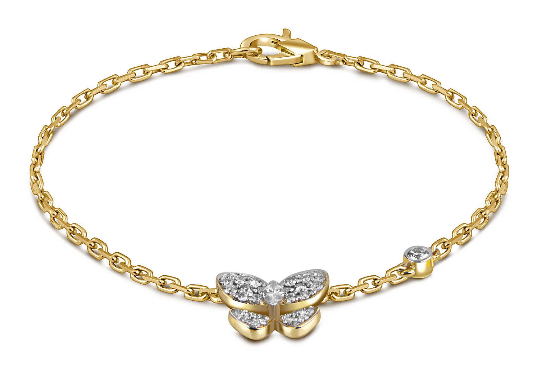 Браслет из жёлтого золота с бриллиантами 