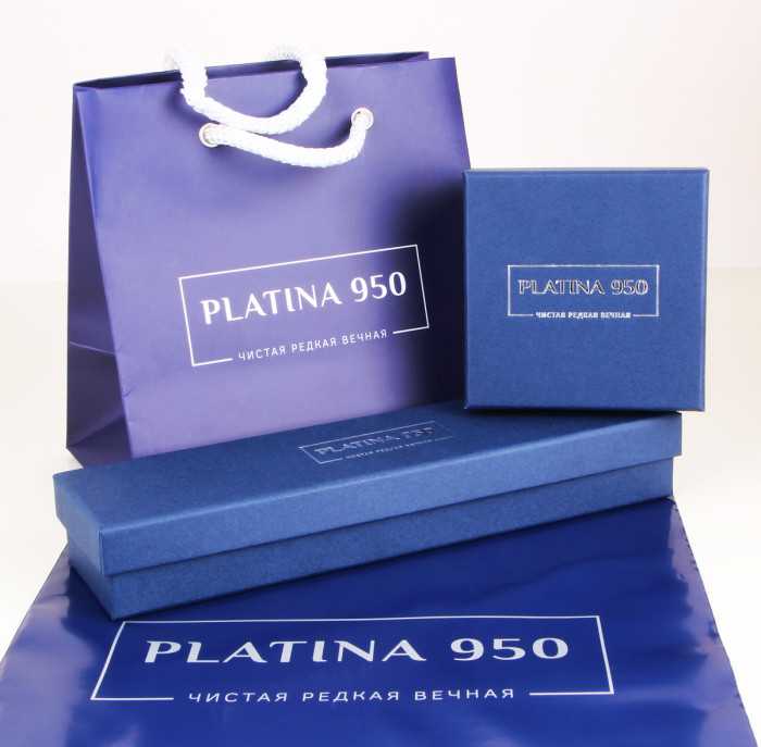 Кулон из платины с бриллиантами и сапфиром (058386)