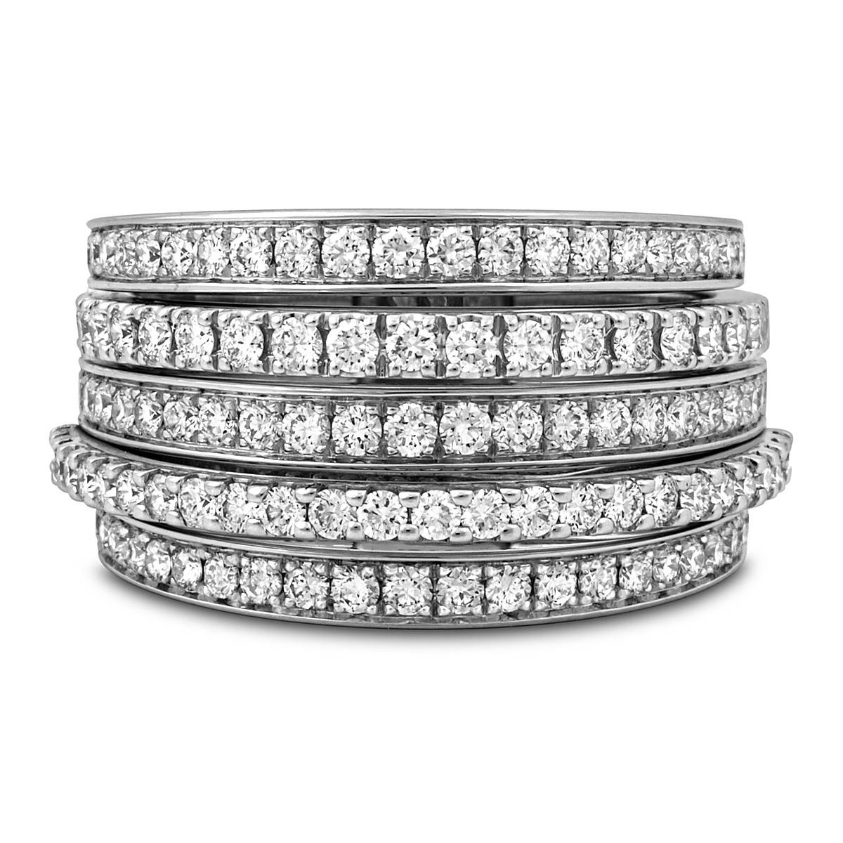 Кольцо из белого золота с бриллиантами 