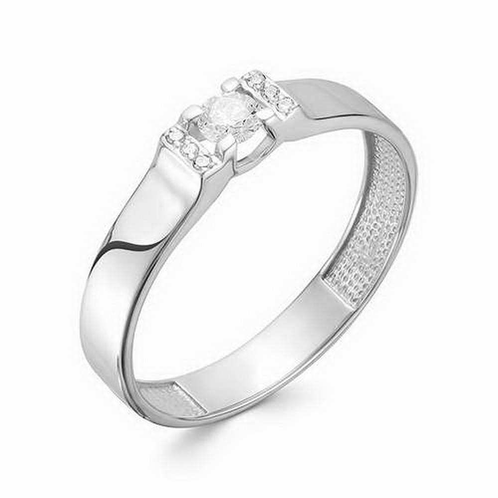 Помолвочное кольцо из белого золота с бриллиантами (033472)