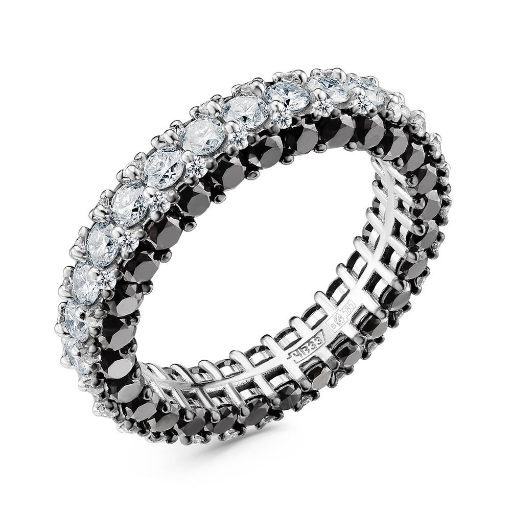 Кольцо из белого золота с бриллиантами (060608)