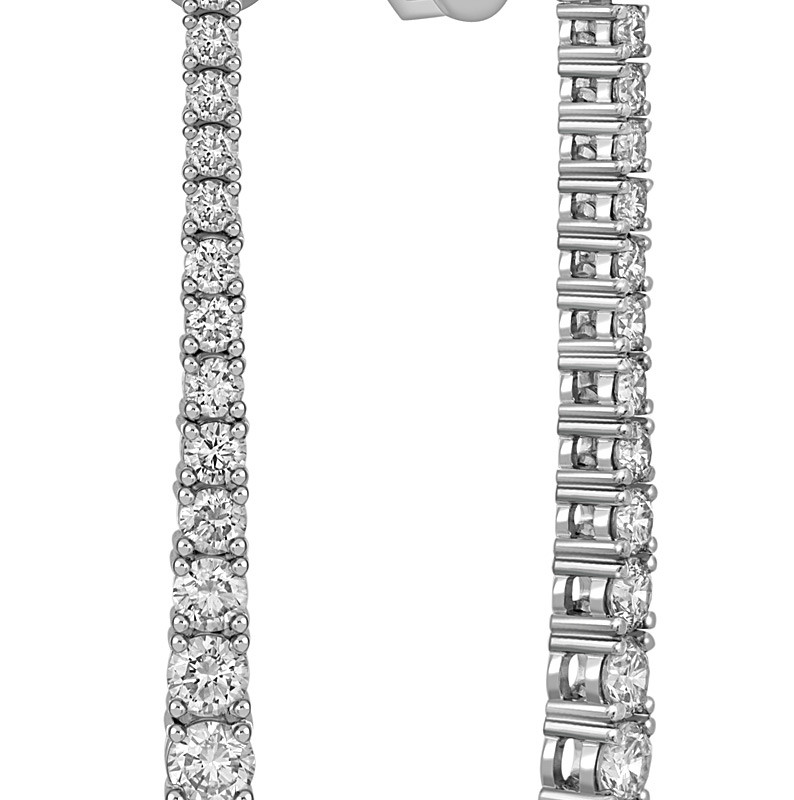 Серьги из белого золота с бриллиантами (051302)