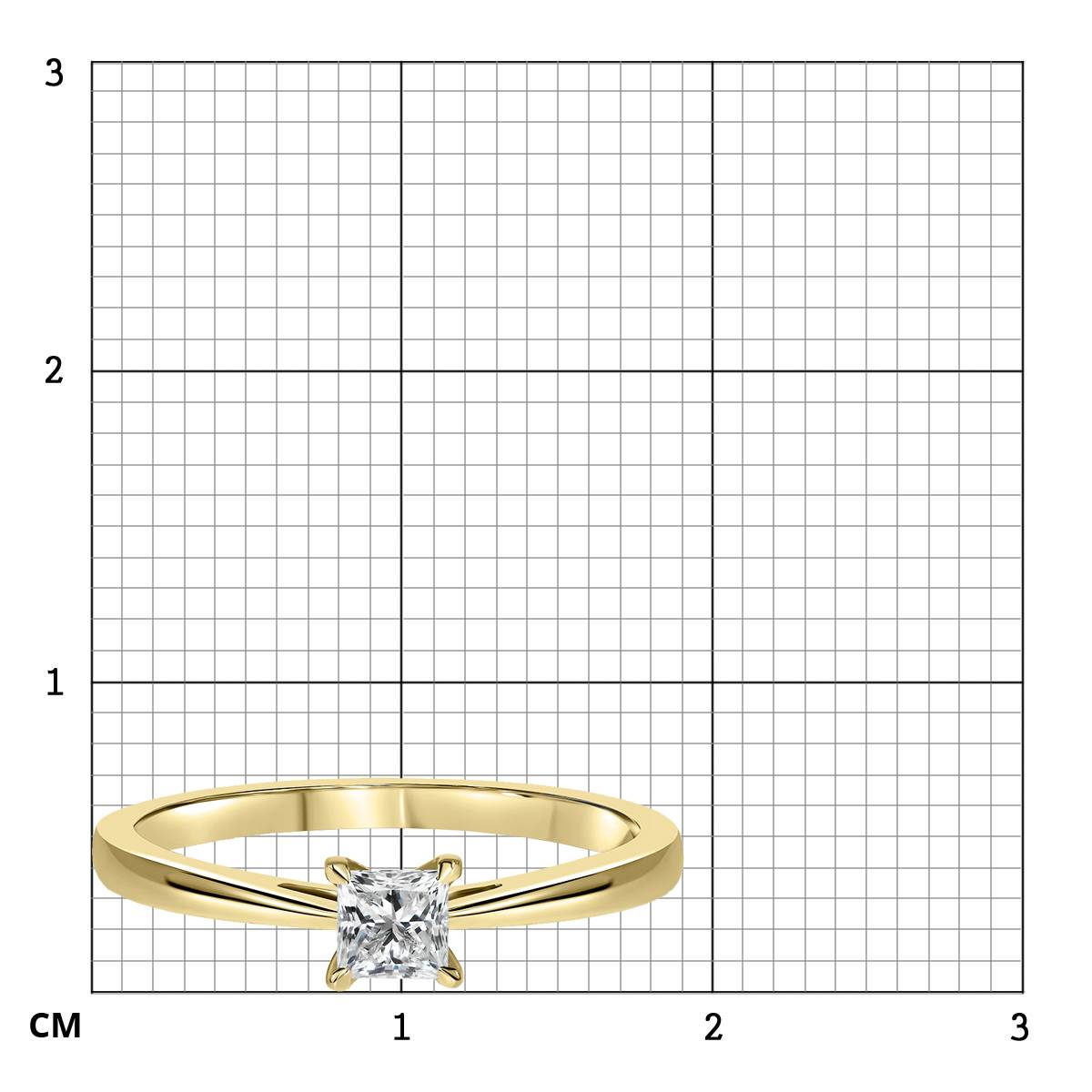 Помолвочное кольцо из жёлтого золота с бриллиантом (060057)