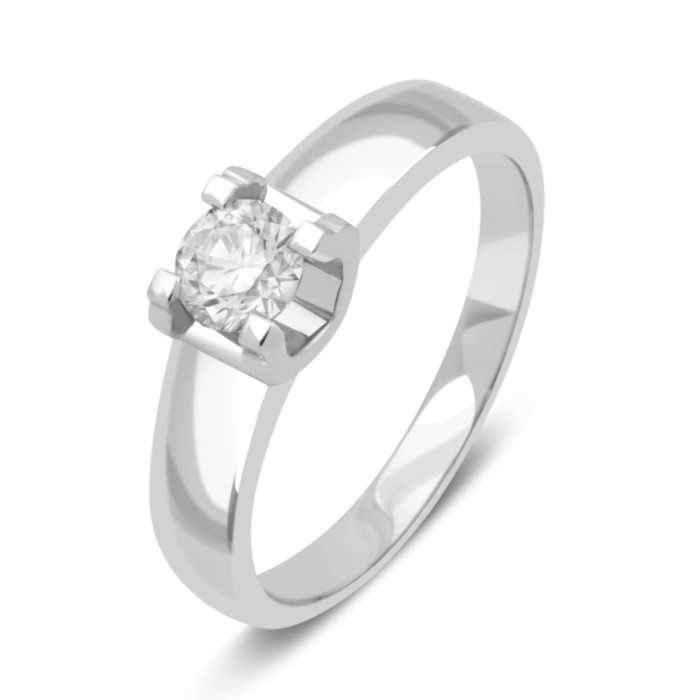 Помолвочное кольцо из платины с бриллиантом (049293)