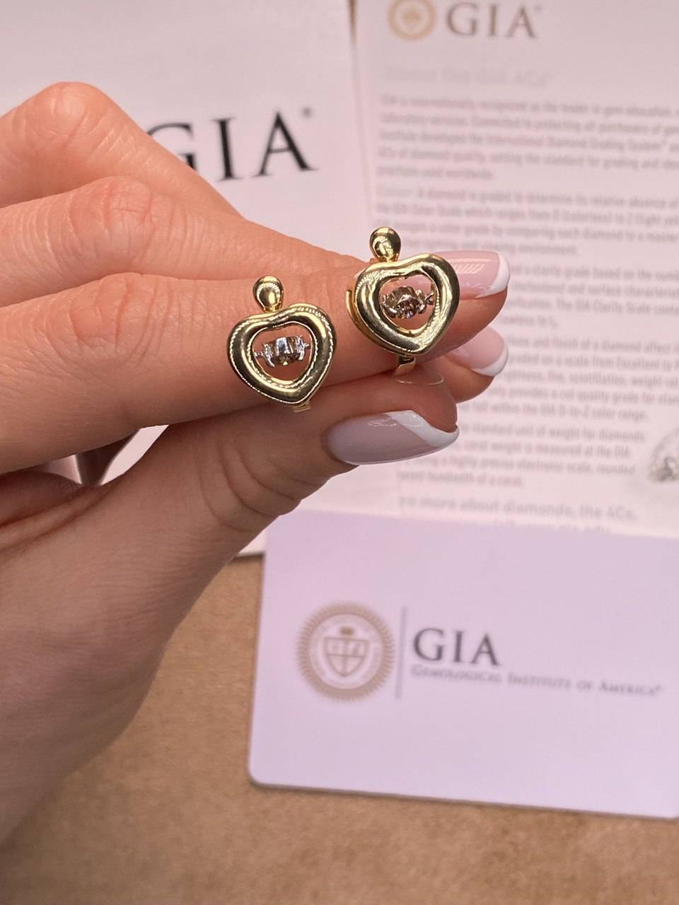 Серьги из жёлтого золота с 