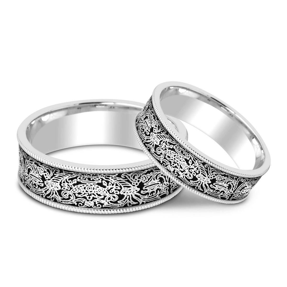 Обручальное кольцо из белого золота (003876)