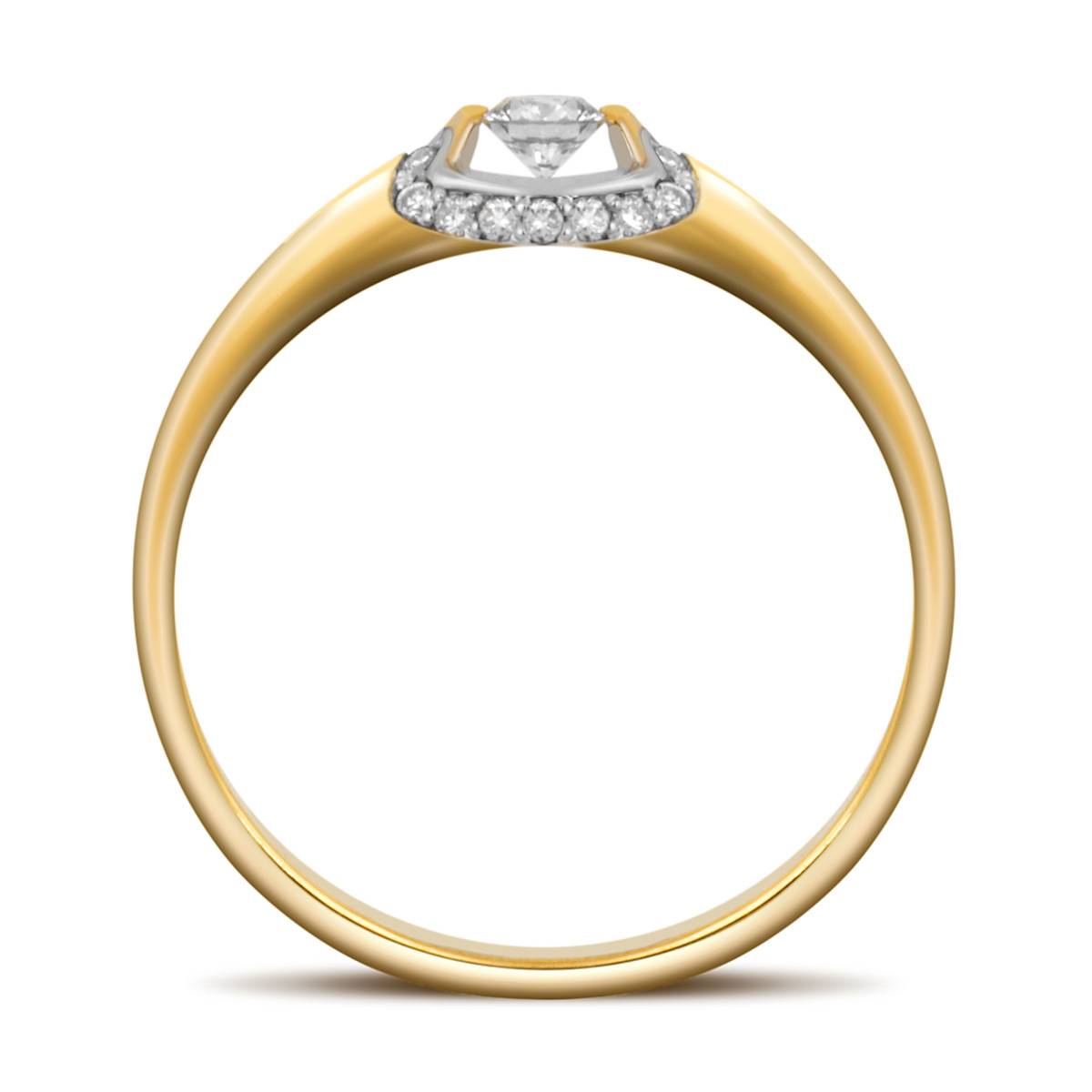 Помолвочное кольцо из жёлтого золота с бриллиантами (039796)