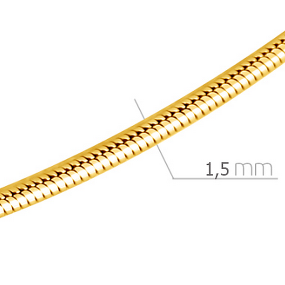 Цепь из жёлтого золота, плетение панцирное (053175)