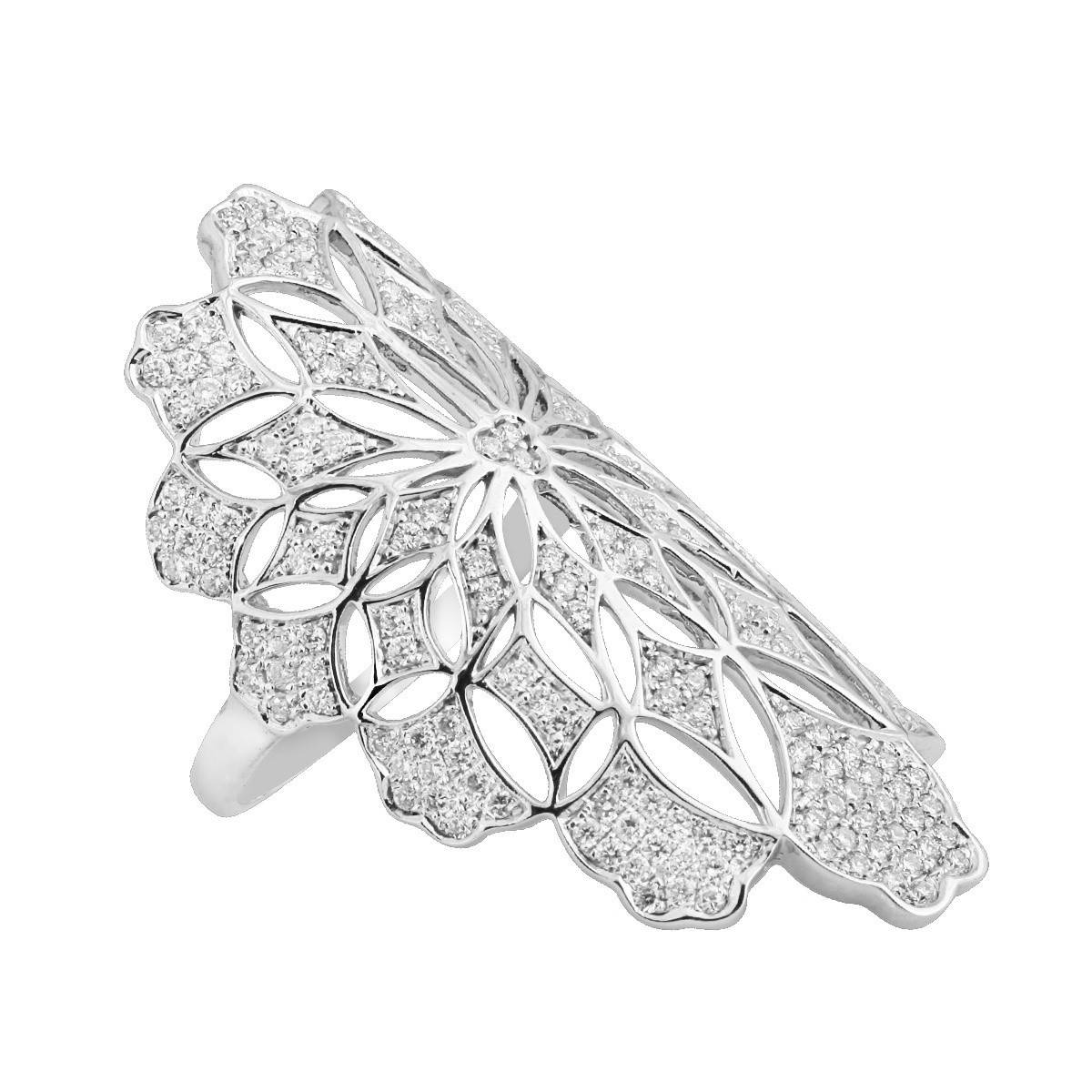 Кольцо с бриллиантами Ажурное (012534)