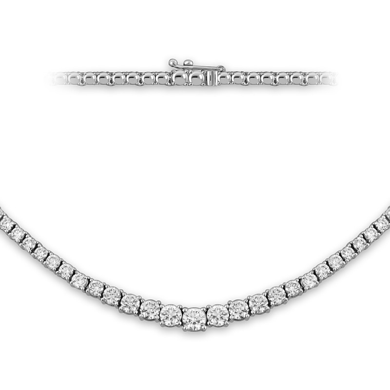 Колье из белого золота с бриллиантами (051929)