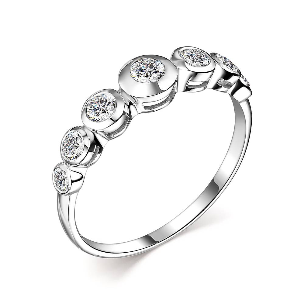 Кольцо из белого золота с бриллиантами (055188)