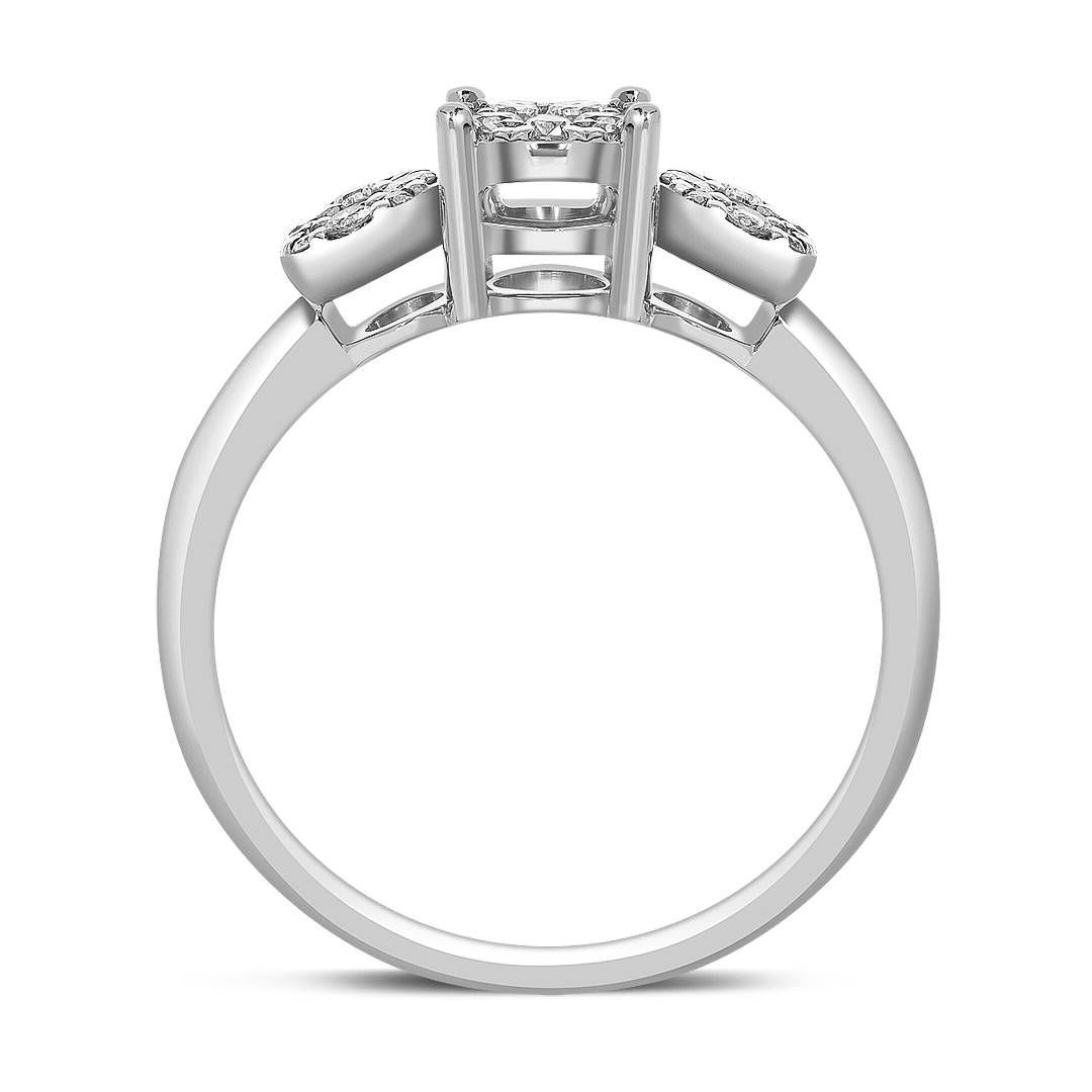 Кольцо из белого золота с бриллиантами (039688)