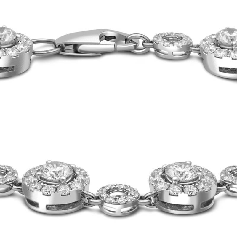 Браслет из белого золота с бриллиантами (031226)