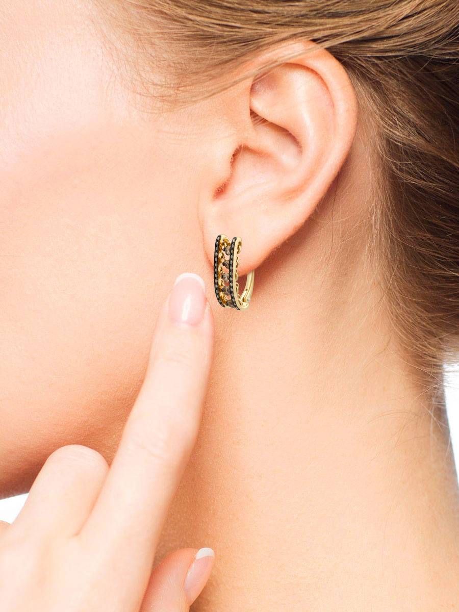 Серьги из жёлтого золота с  