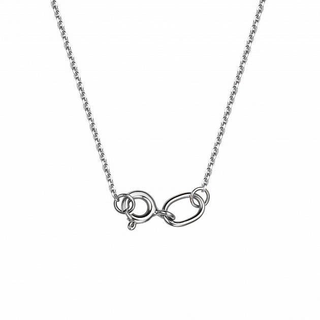 Колье из белого золота с бриллиантом (047119)