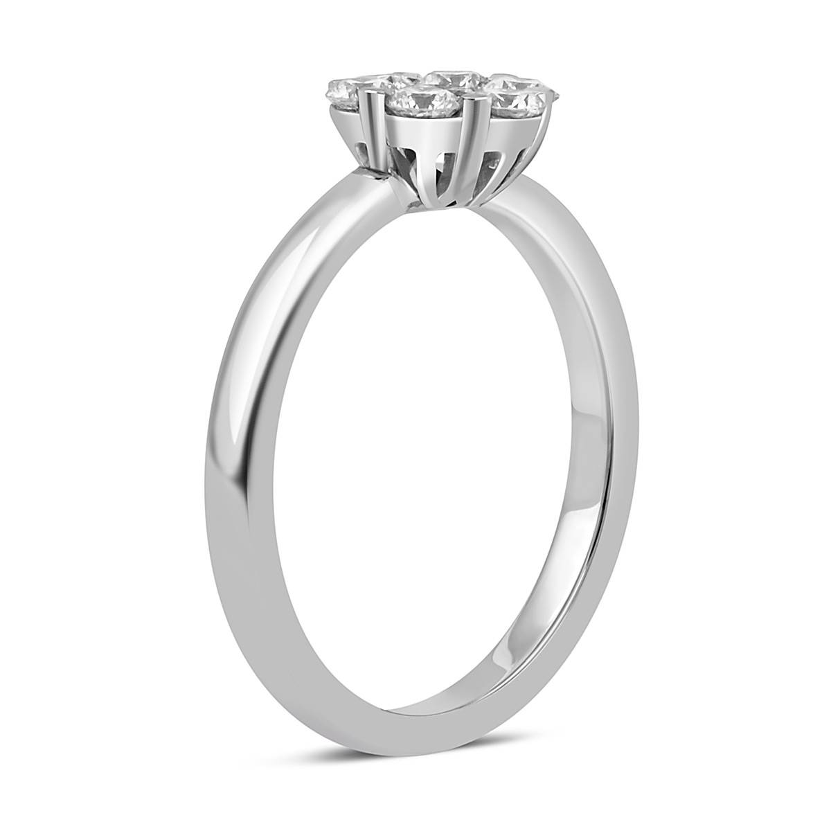 Кольцо из белого золота с бриллиантами 