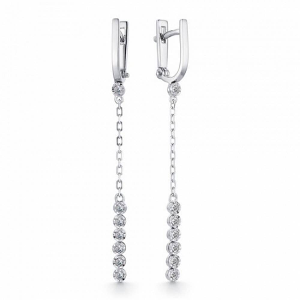 Серьги из белого золота с бриллиантами (041397)