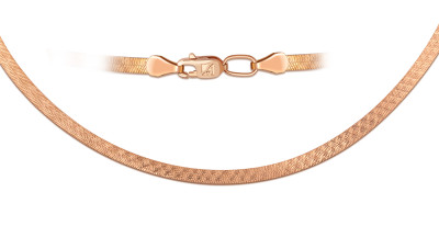 Цепь из красного золота, плетение Панцирное (046517)