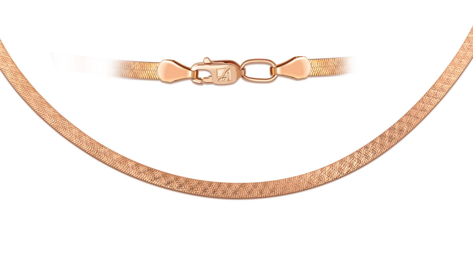 Цепь из красного золота, плетение Панцирное (046517)