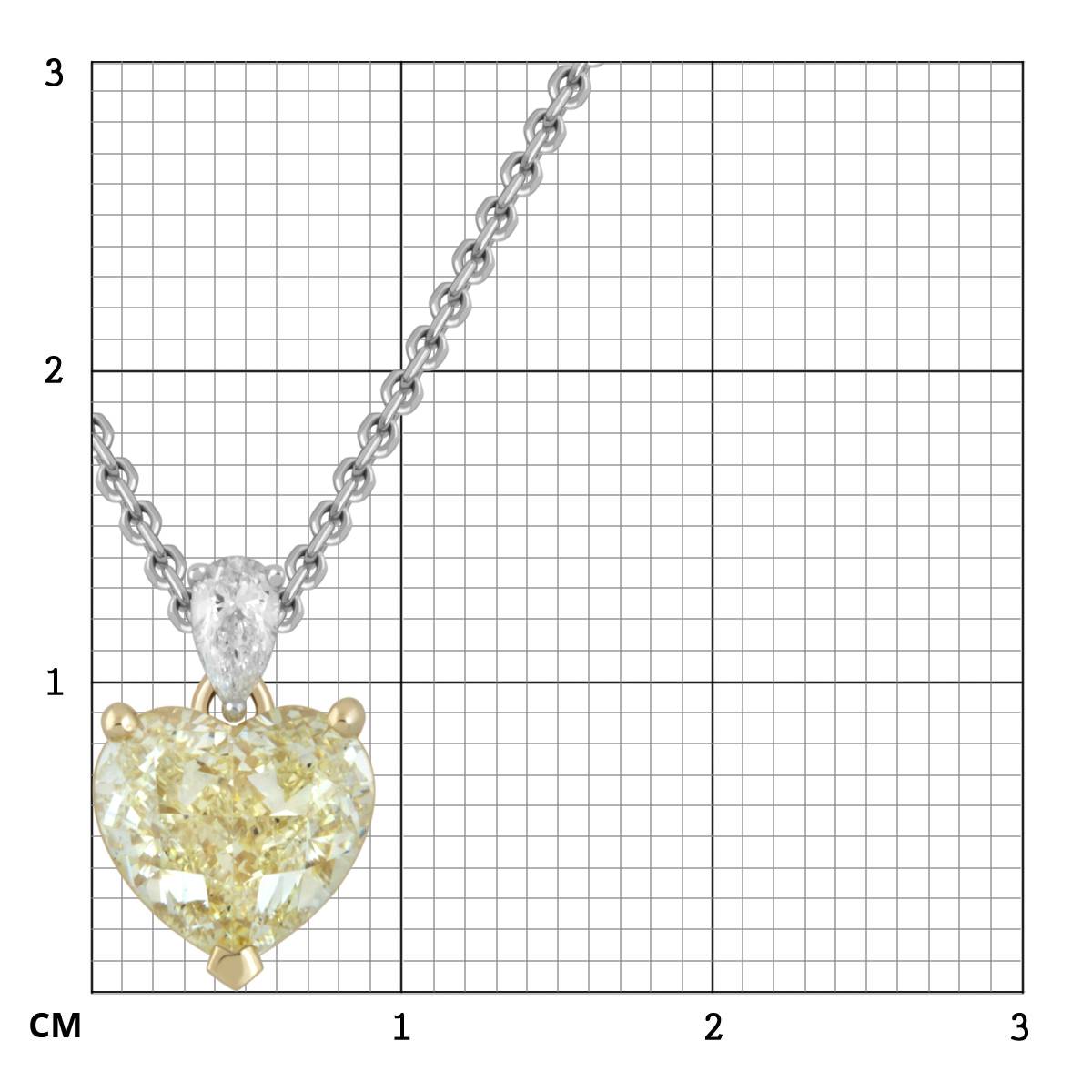 Колье из комбинированного золота с бриллиантом 