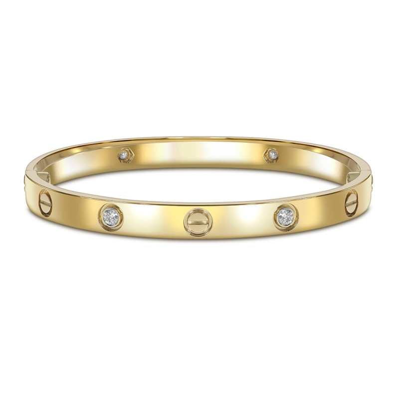 Браслет из жёлтого золота с бриллиантами (049362)