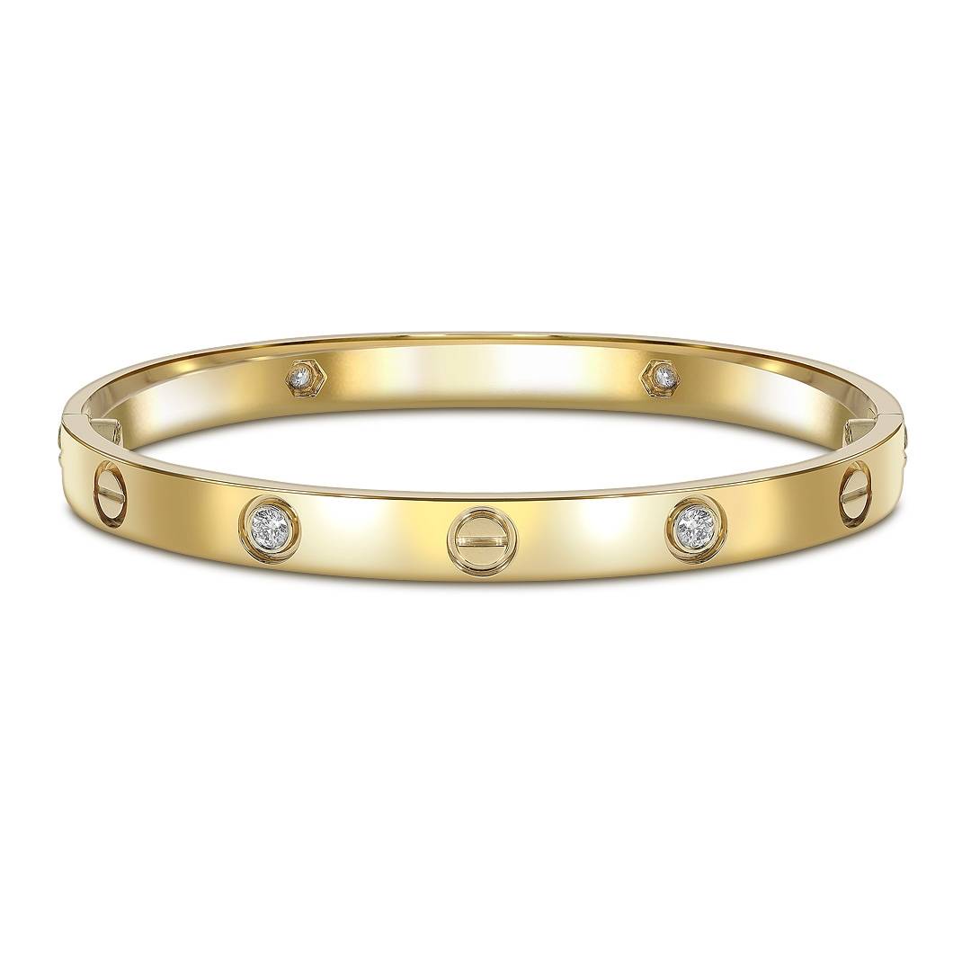 Браслет из жёлтого золота с бриллиантами (049362)