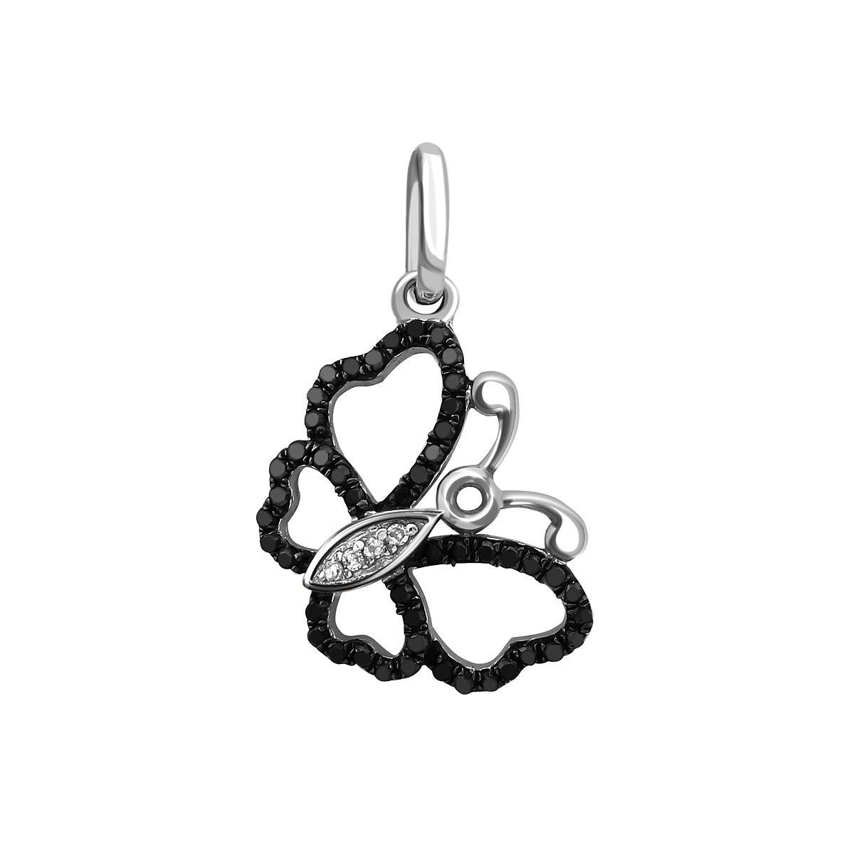 Кулон из белого золота с бриллиантами 