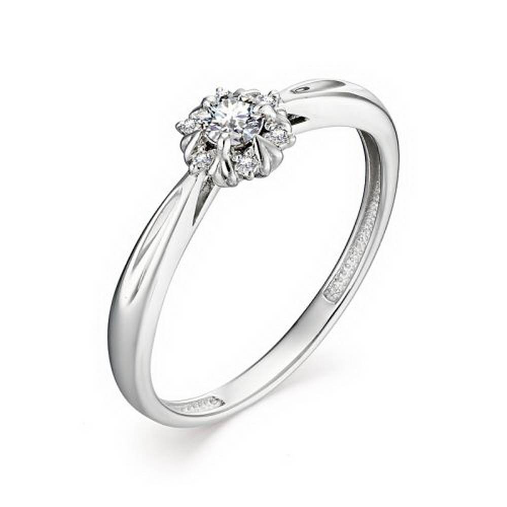 Помолвочное кольцо из белого золота с бриллиантами (050465)