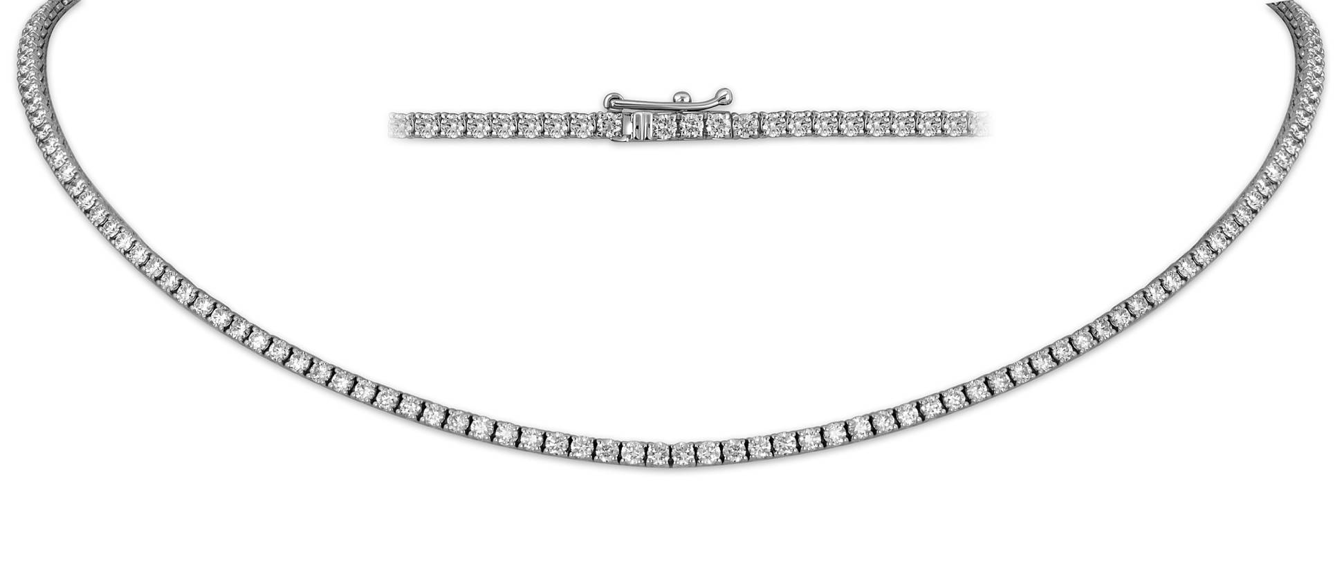 Колье из белого золота с бриллиантами 