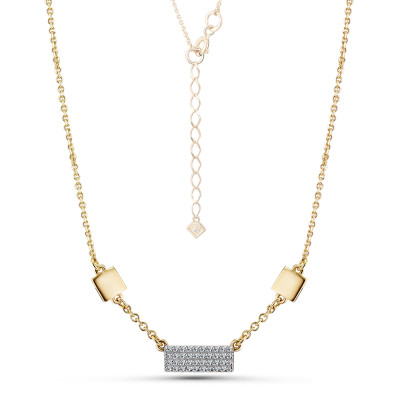 Колье из жёлтого золота с бриллиантами (051171)