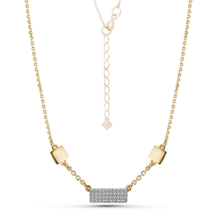 Колье из жёлтого золота с бриллиантами (051171)