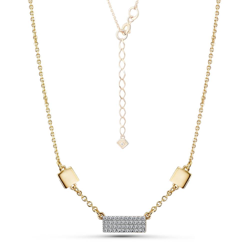 Колье из жёлтого золота с бриллиантами (051171)