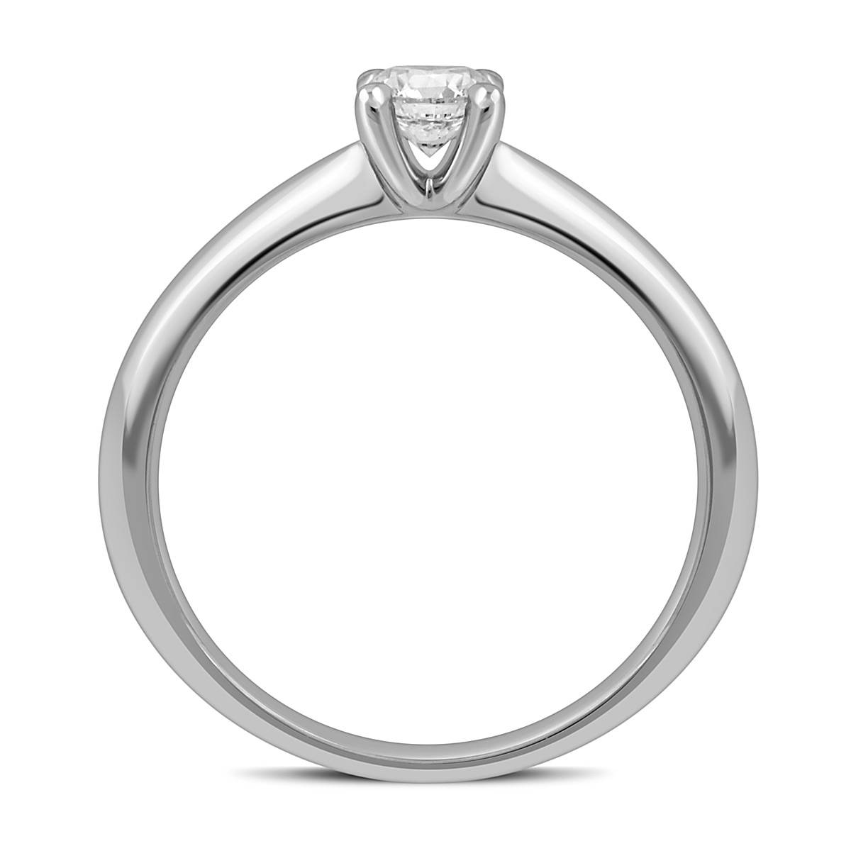 Помолвочное кольцо из белого золота с бриллиантом 