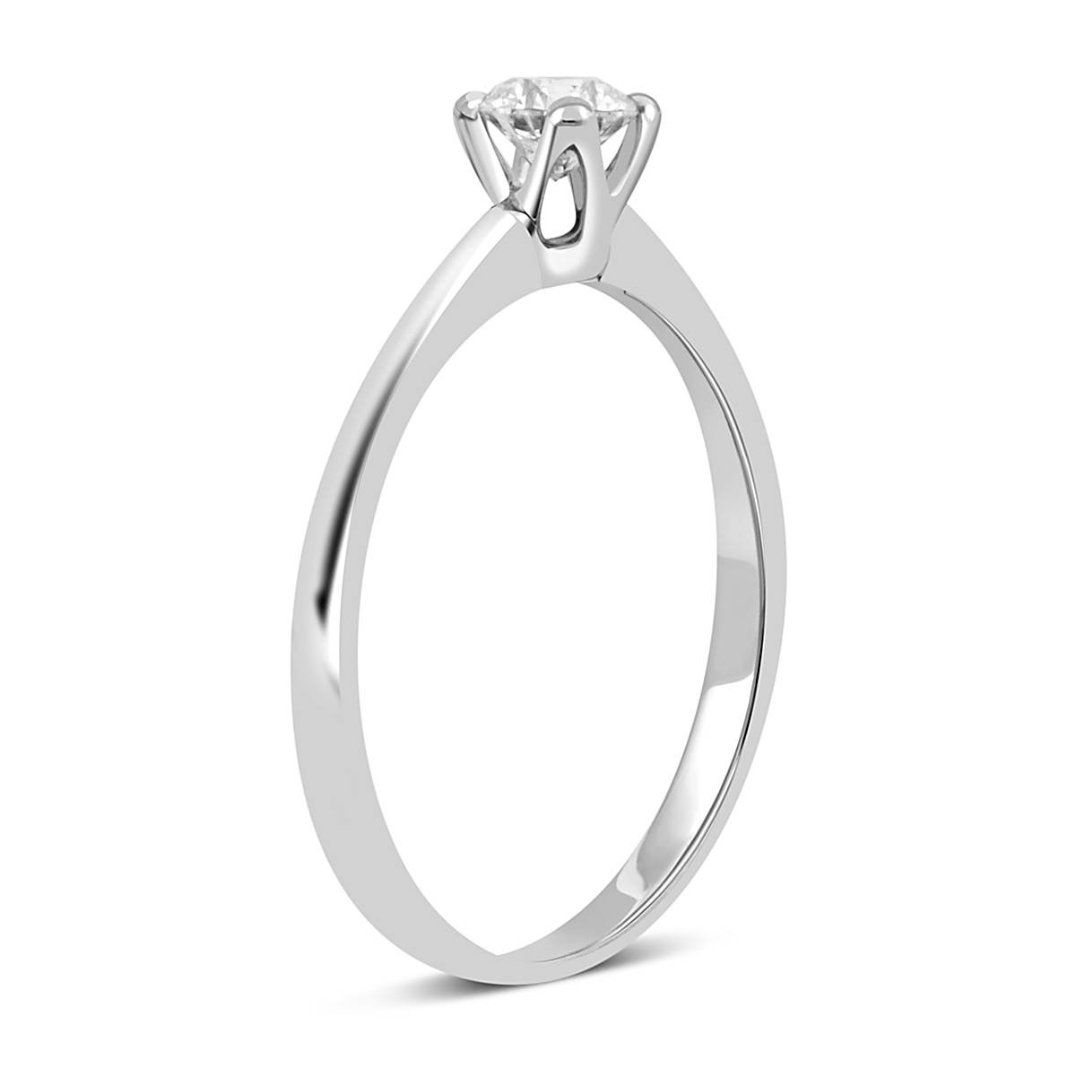 Помолвочное кольцо из белого золота с бриллиантом (023831)