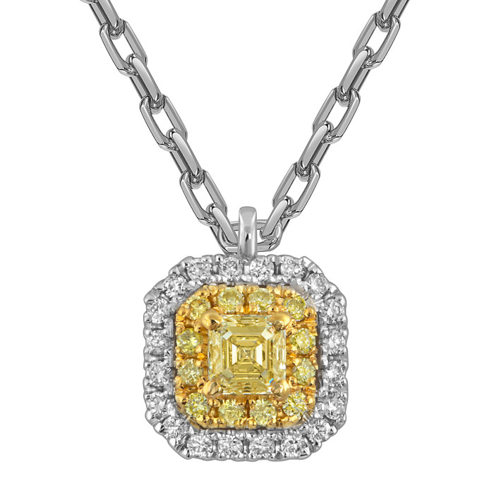 Колье из белого золота с бриллиантами (055140)