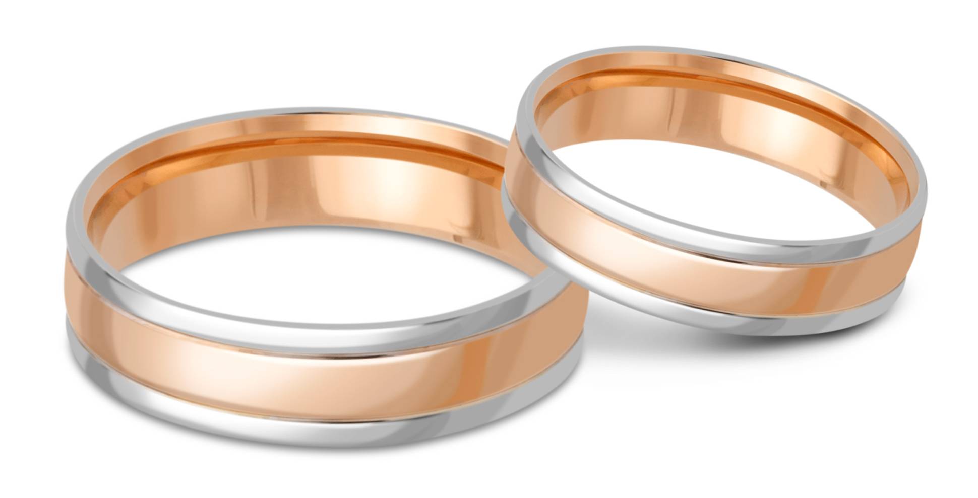 Обручальное кольцо из комбинированного золота (037976)