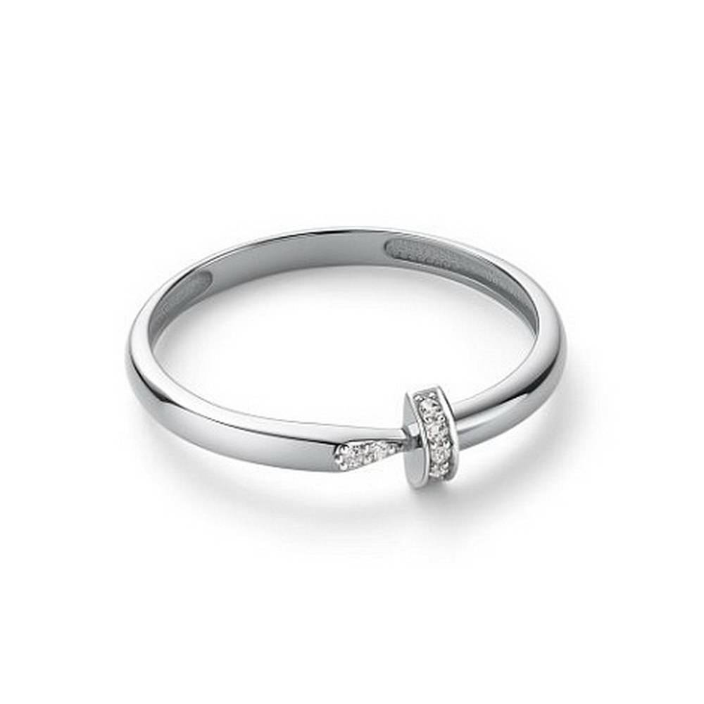 Кольцо из белого золота с бриллиантами (059469)