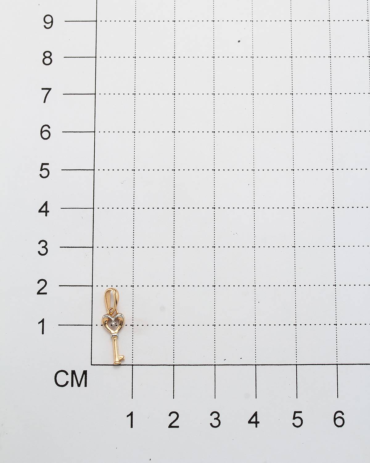 Кулон из красного золота с бриллиантом (050254)