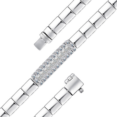 Браслет из белого золота с бриллиантами (051385)