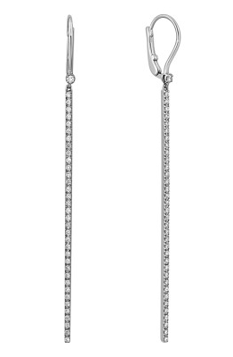 Серьги из белого золота с бриллиантами "Crivelli" (048924)