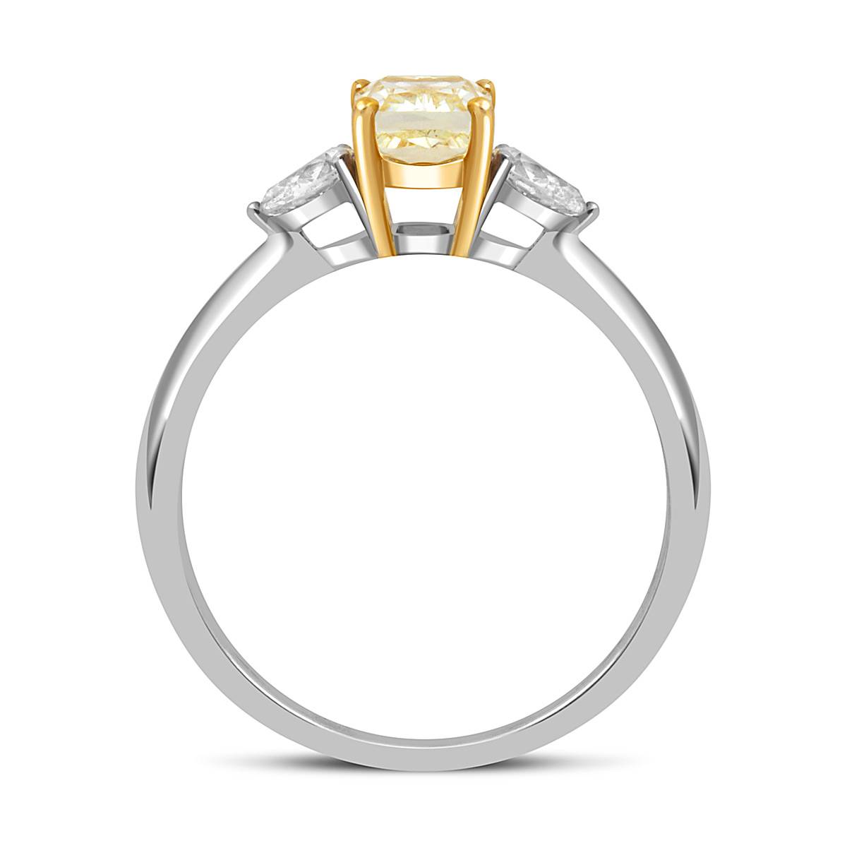 Помолвочное кольцо из белого золота с бриллиантами (051308)