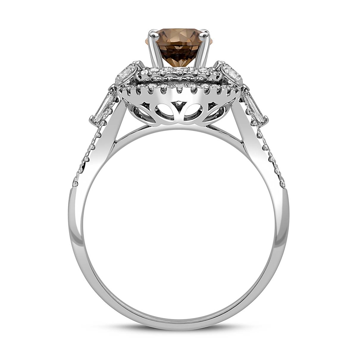 Помолвочное кольцо из белого золота с бриллиантами (049023)