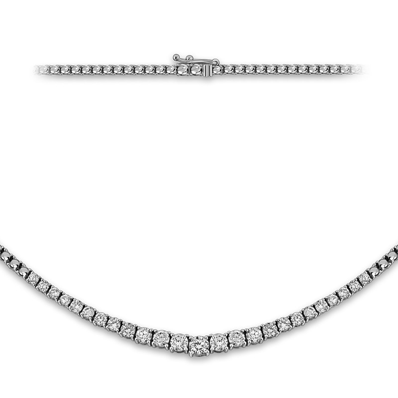 Колье из белого золота с бриллиантами (051301)