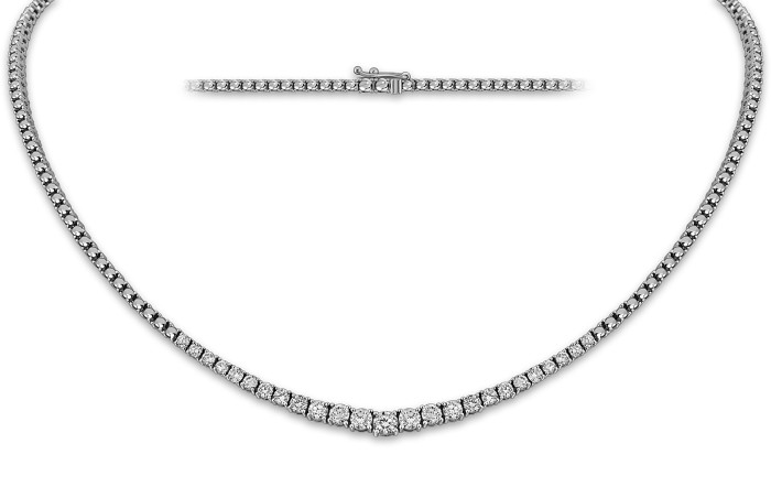 Колье из белого золота с бриллиантами (051301)