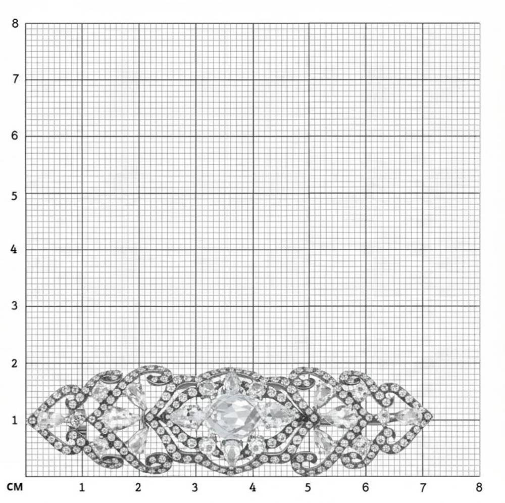 Брошь из белого золота с бриллиантами и топазами (042781)
